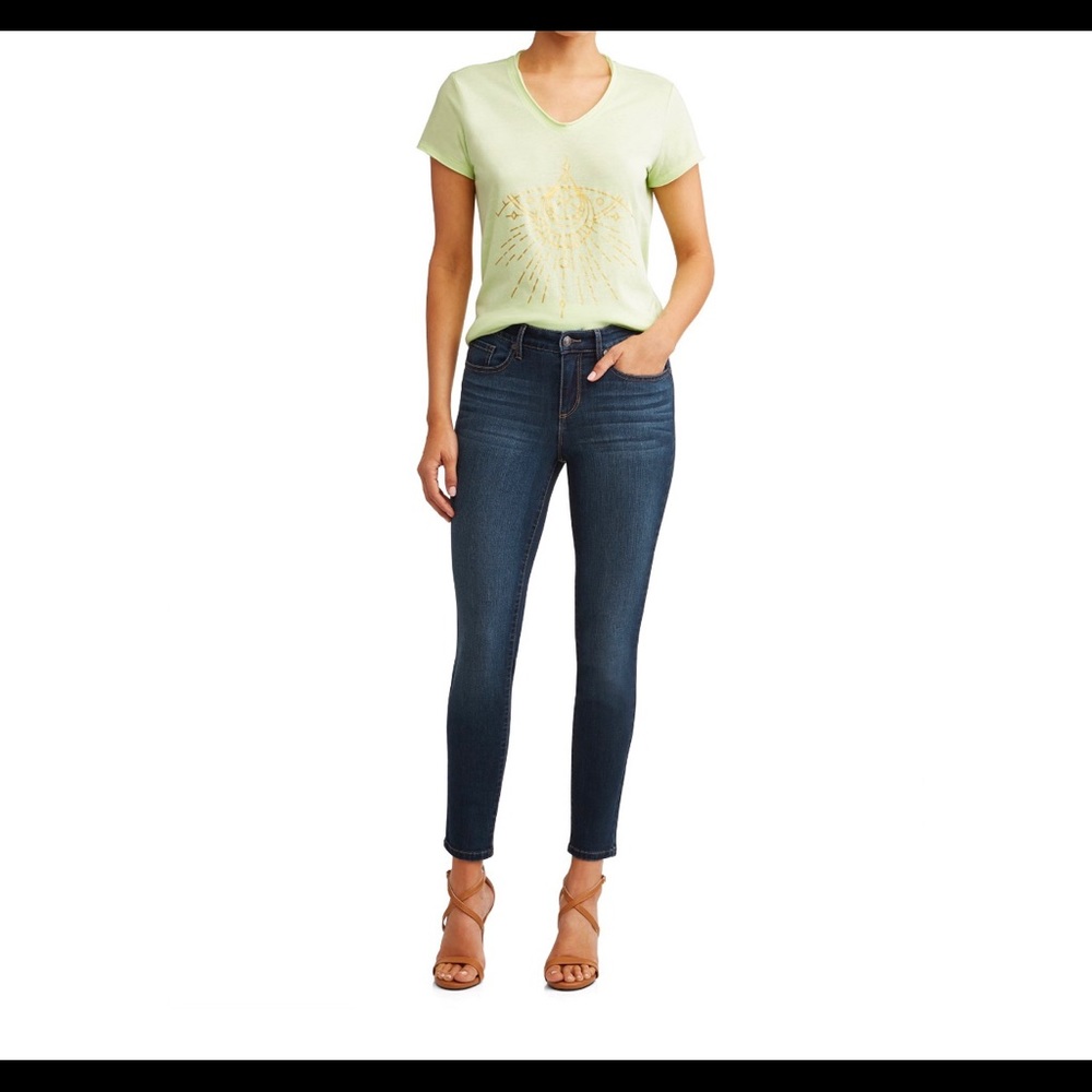 New Sofia Skinny Mid Rise Soft Stretch Ankle Jean